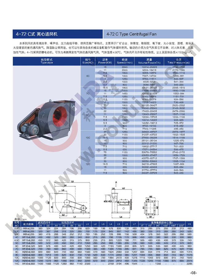4-72 C式 离心通风机_副本