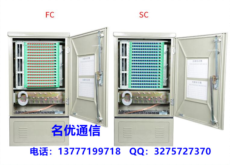 144芯光交箱尾纤盒式分光器款SMC室外防水光缆机柜空箱可满配SC3_副本